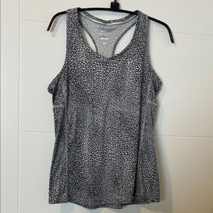Nike Women's Black & White Patterned Tank Top
